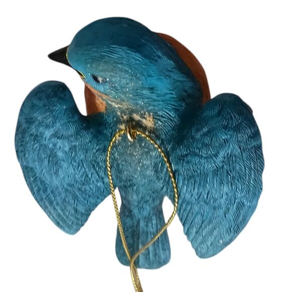 Bluebird On A Pinecone Ornament Danbury Mint Christmas Songbird Collection Bird. - Picture 8 of 16